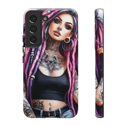 Tattooed Rebel – Gothic Cat Spirit Mobile Cover