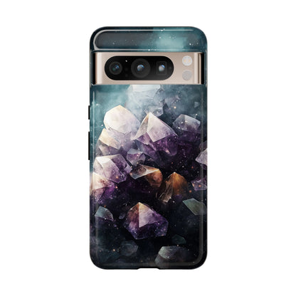 Galactic Amethyst Stones Phone Case for iPhone, Samsung & Google Pixel