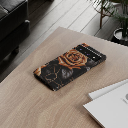 Midnight Gold Rose Mobile Case