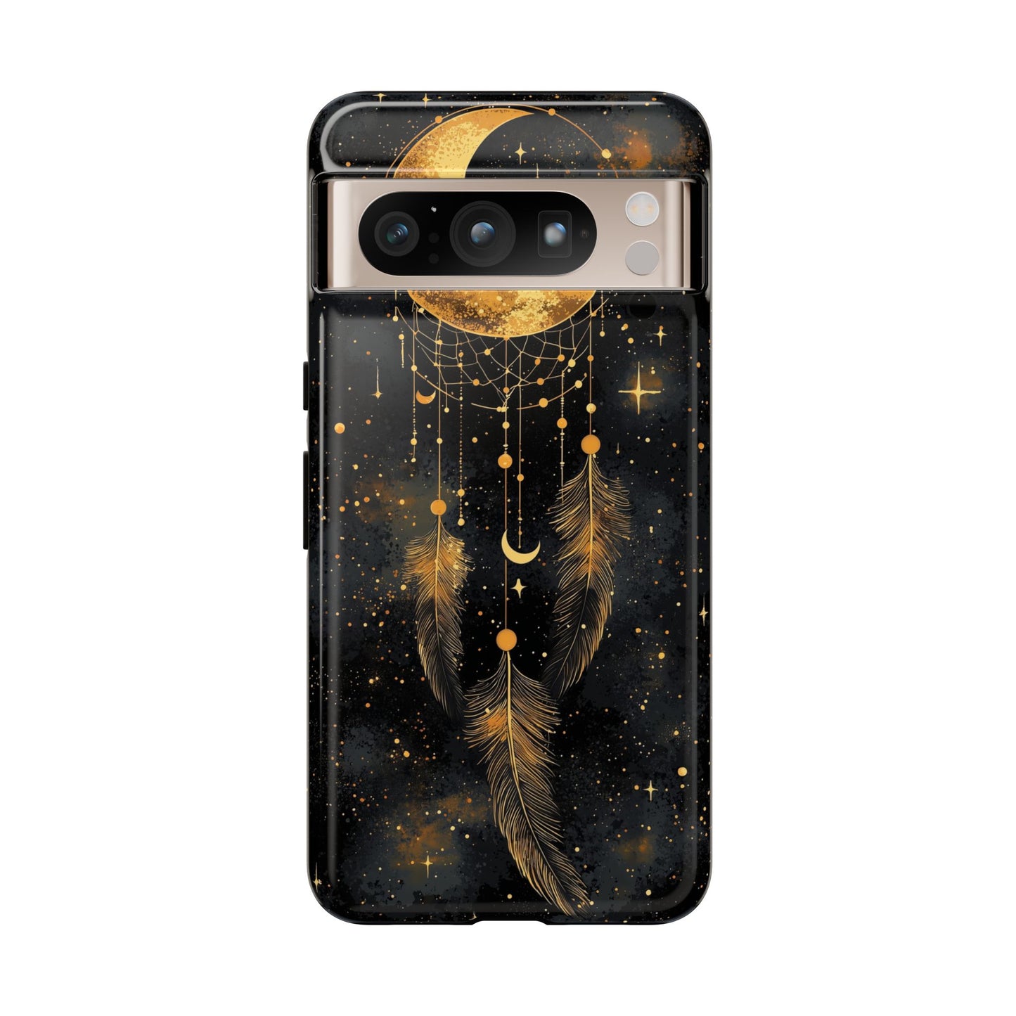 Golden Moon Boho Dreamcatcher Phone Case for iPhone, Pixel & Samsung