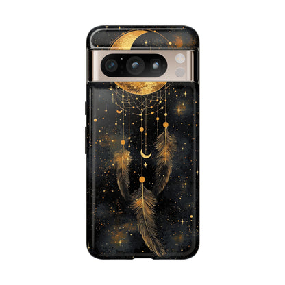 Golden Moon Boho Dreamcatcher Phone Case for iPhone, Pixel & Samsung