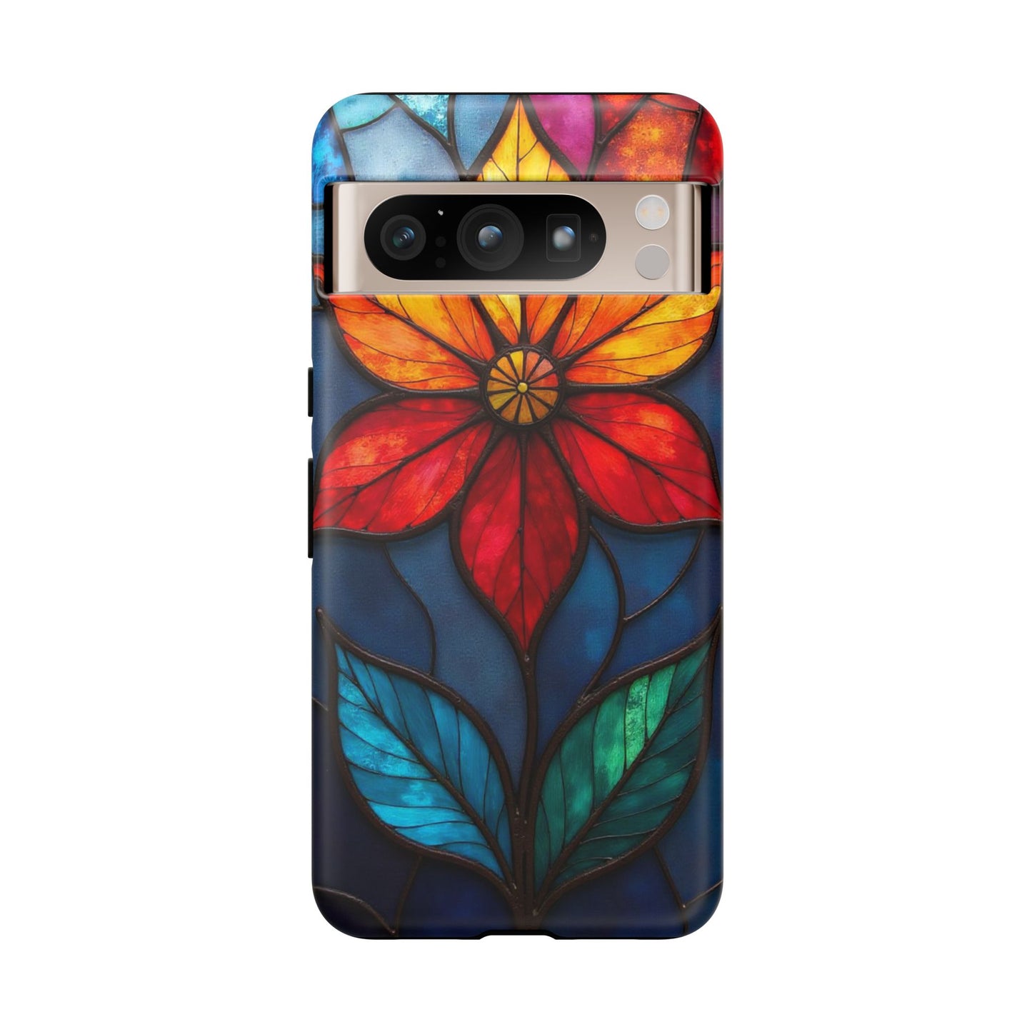 Radiant Blossom: Red and Orange Floral Elegance