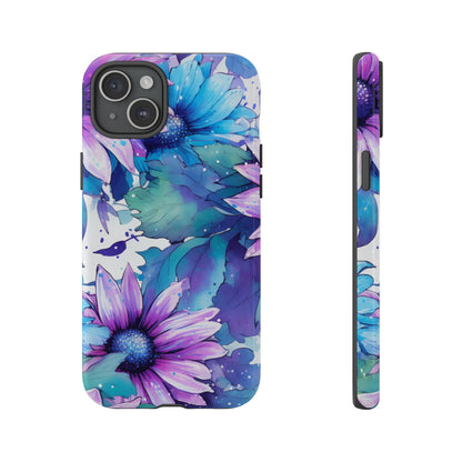 Dreamy Blue & Purple Floral Watercolor Mobile Case