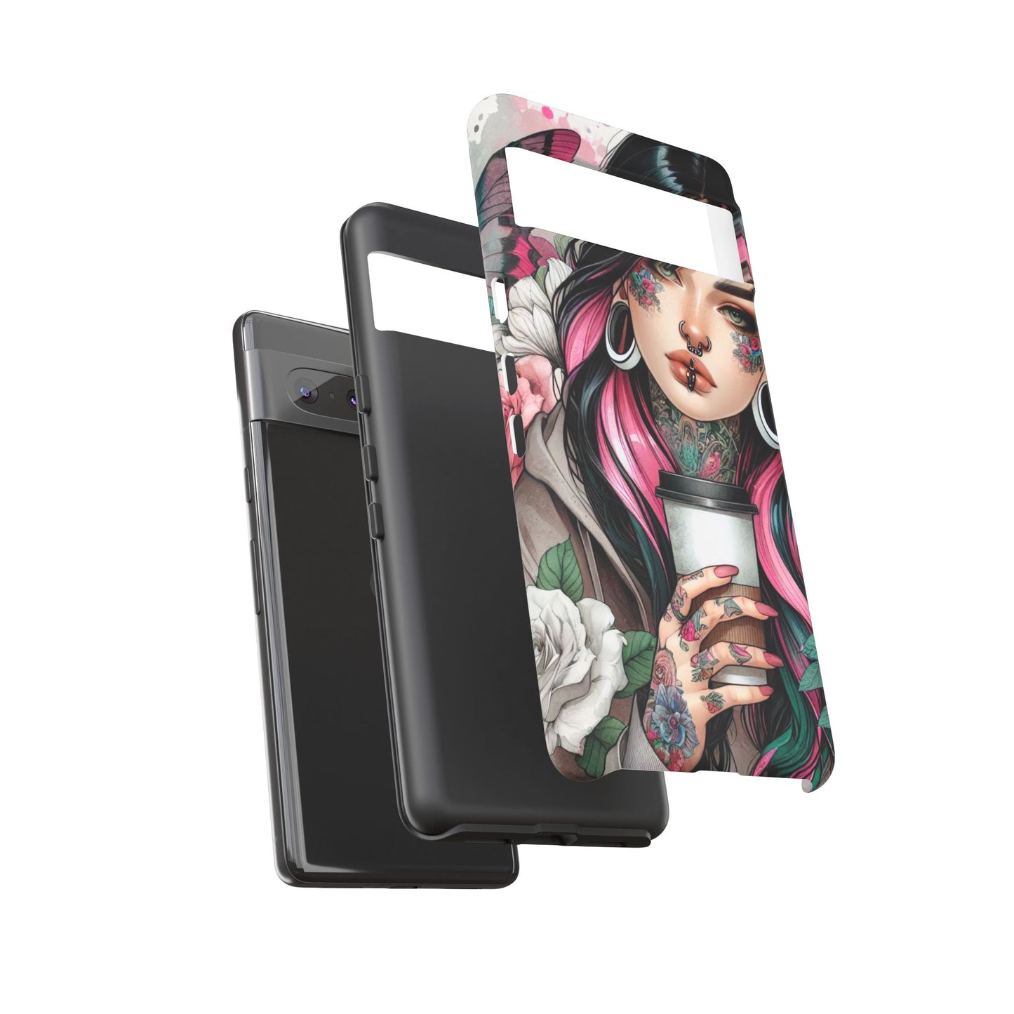 Tattooed Coffee Lover Art Mobile Case