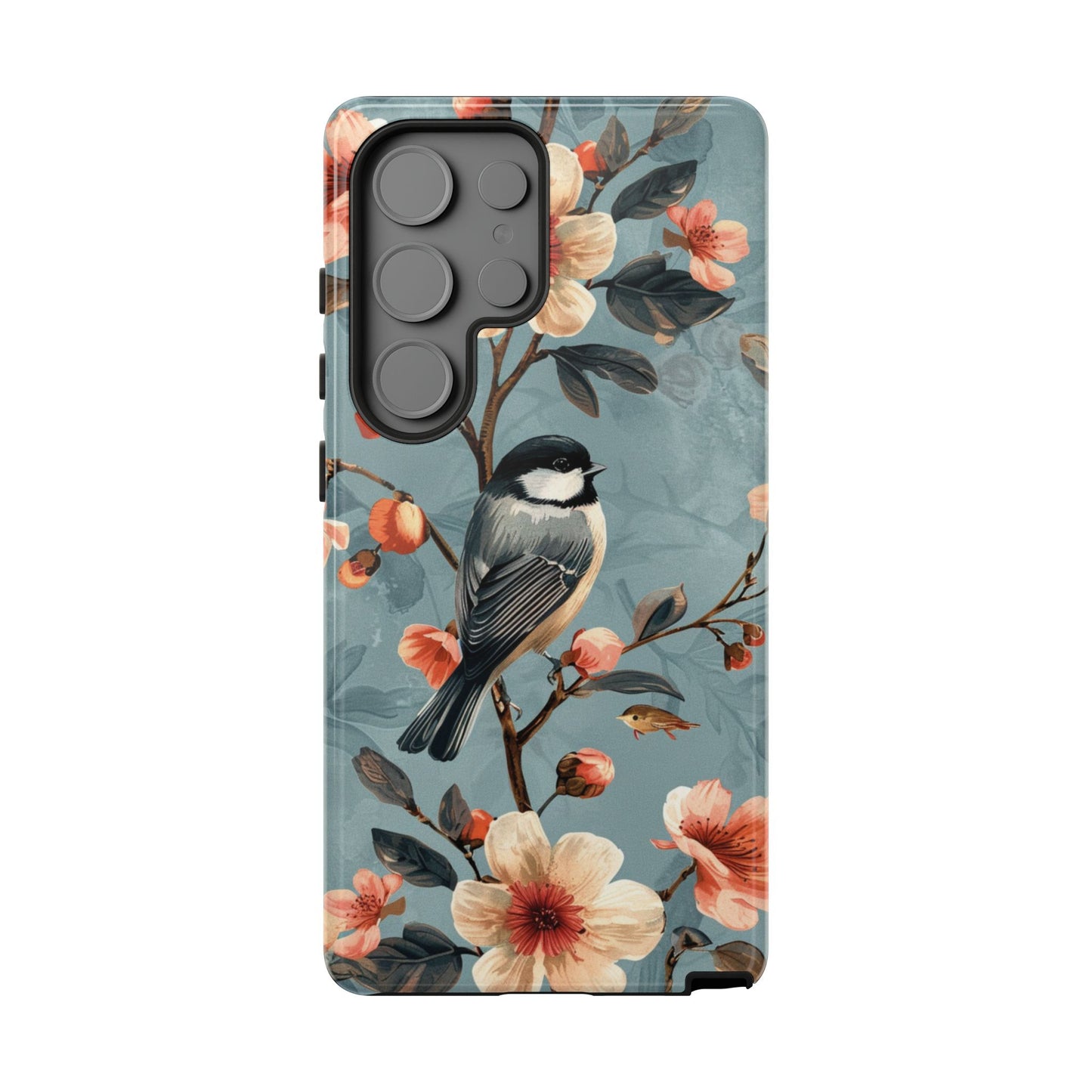 Floral Bird Phone Case - Elegant Nature-Inspired Cover for iPhone, Samsung & Google Pixel