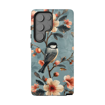 Floral Bird Phone Case - Elegant Nature-Inspired Cover for iPhone, Samsung & Google Pixel