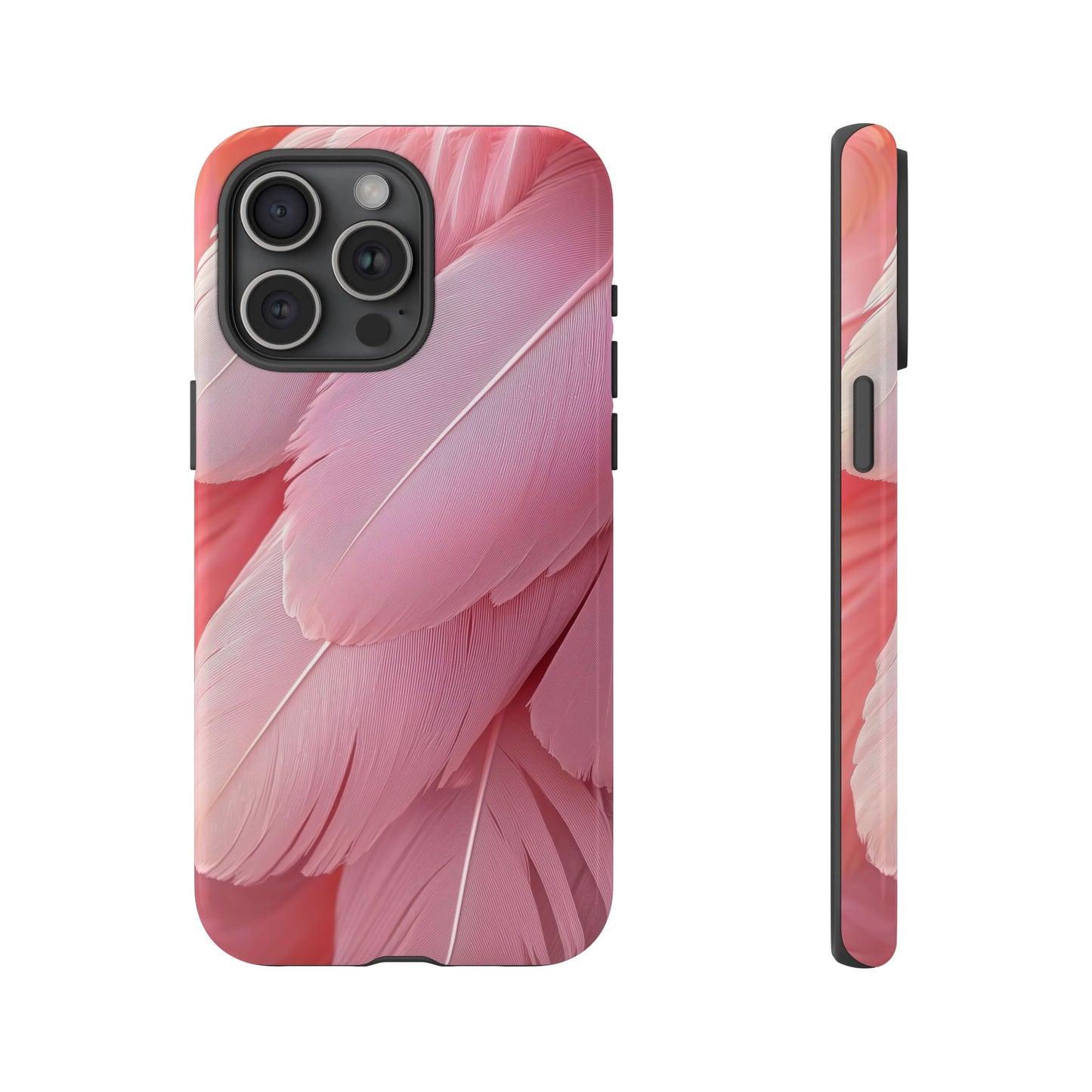 Blush Flamingo Feather Phone Case for iPhone, Samsung & Google Pixel