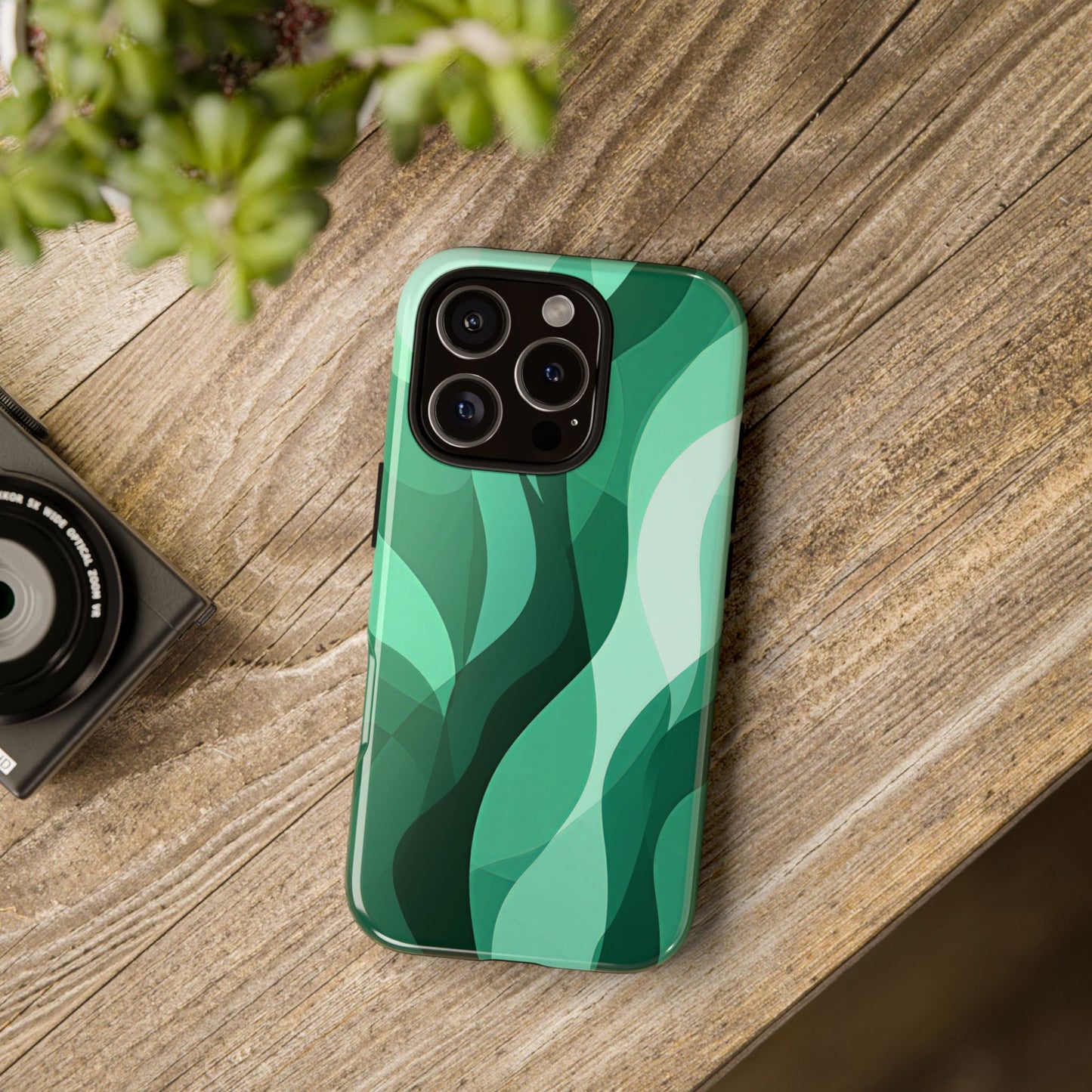Verdant Flow – Abstract Nature-Inspired Phone Case for iPhone, Samsung & Pixel