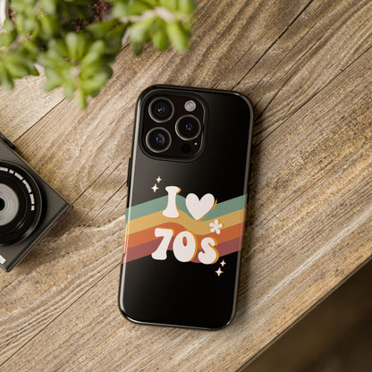 Retro "I Love 70s" Phone Case – Vintage Groovy Design for iPhone, Samsung & Google Pixel