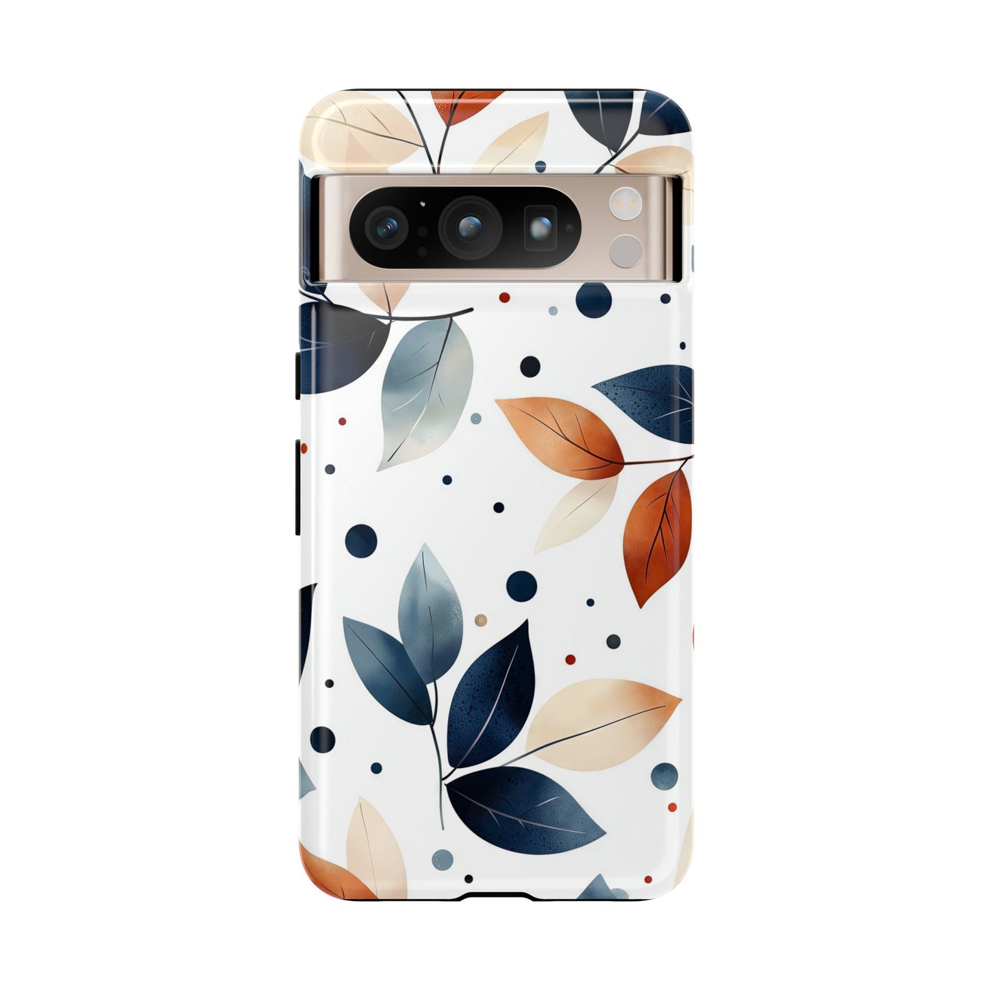 Autumn Breeze Leaf Pattern Phone Case | Elegant Botanical Design for iPhone, Samsung & Google Pixel