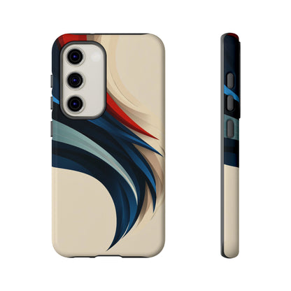Crimson Flow – Abstract Motion Phone Case for iPhone, Samsung & Pixel