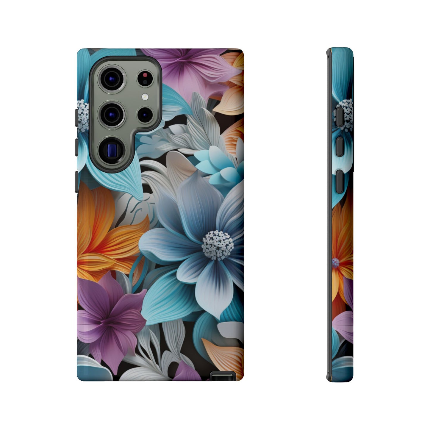 Elegant 3D Floral Bloom Mobile Case – Vivid & Artistic