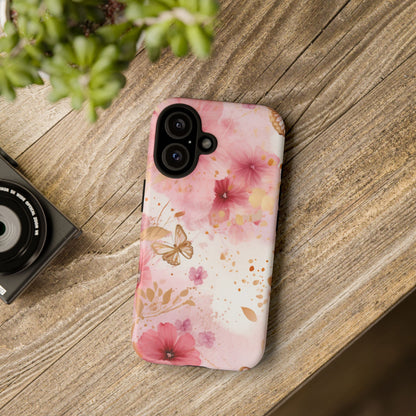 Blush Elegance Floral Mobile Case
