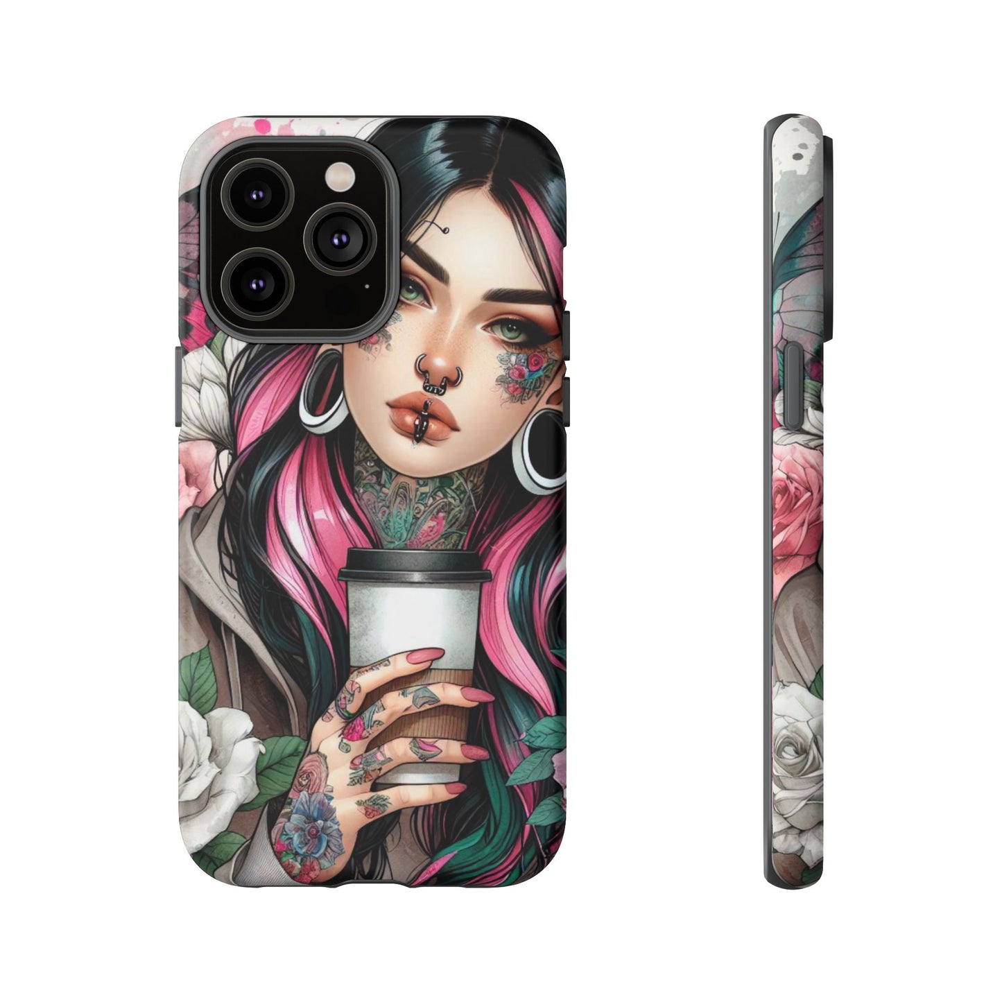 Tattooed Coffee Lover Art Mobile Case