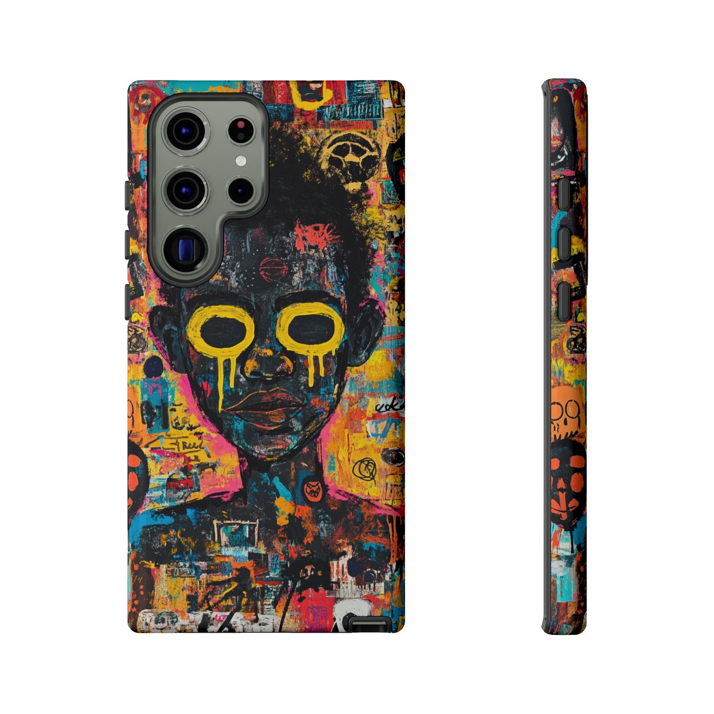 Basquiat Artwork Phone Case – Unique Graffiti Design– iPhone, Samsung & Google Pixel Cover - Artistic Painting Case, Art Lover Gift