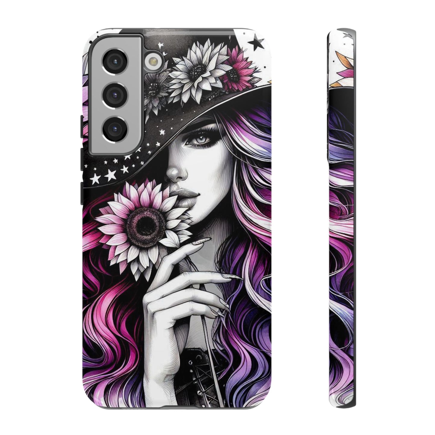 Mystic Bloom – Enchanted Witch & Floral Elegance Mobile Cover