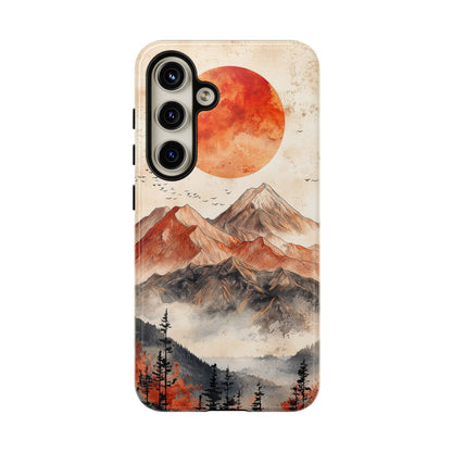 Boho Mountain Sunrise Phone Case for iPhone, Pixel & Samsung