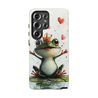 Happy Frog King Phone Case – Cute Anime Aesthetic for iPhone, Google Pixel & Samsung