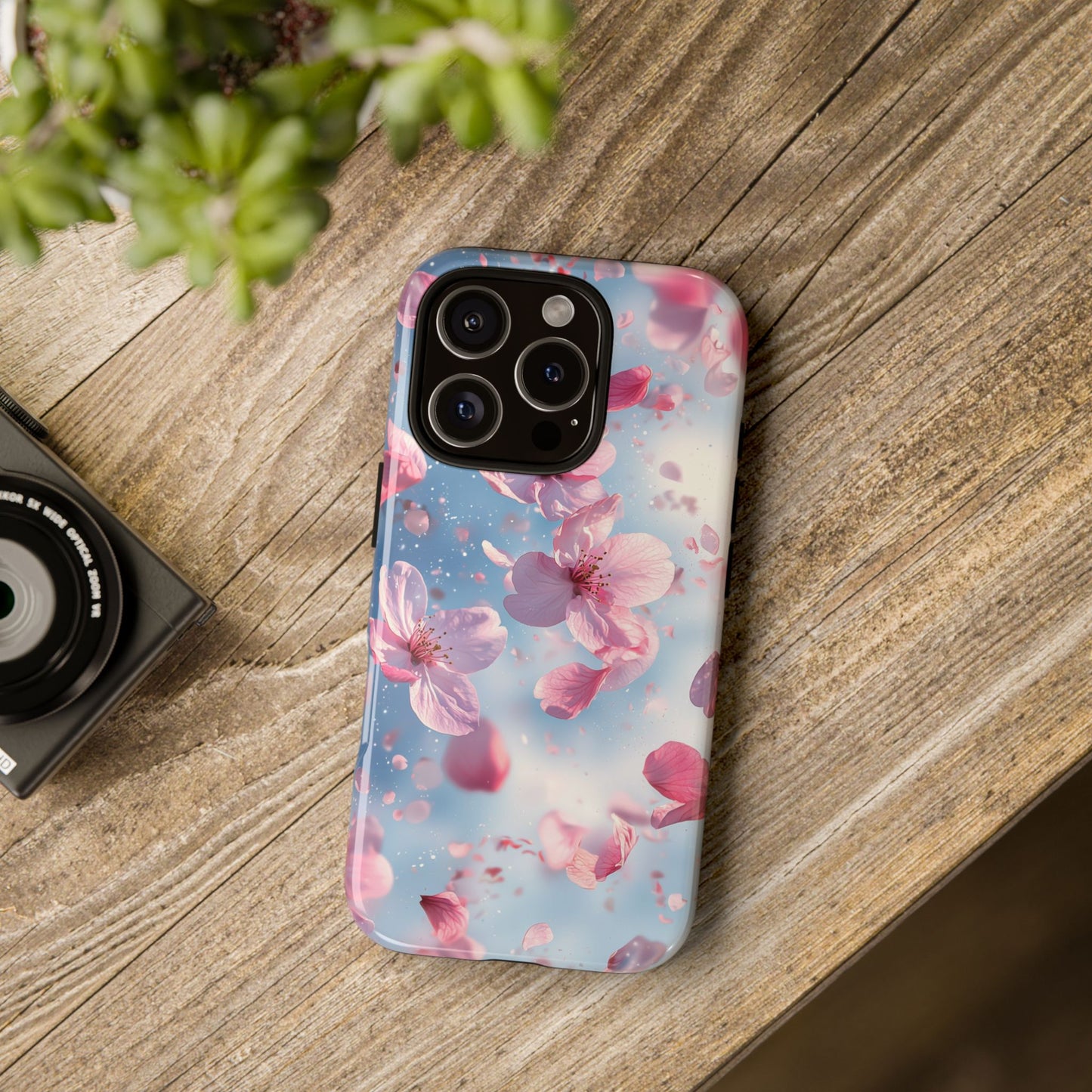 Cherry Blossom Drift Watercolor Phone Case for iPhone, google Pixel & Samsung