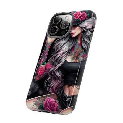 Ink & Roses – Edgy Floral Rebel Mobile Cover