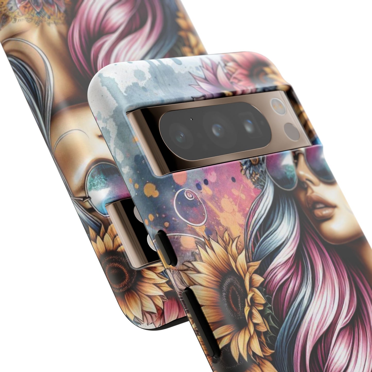 Bohemian Sunflower Queen – Retro Floral Fantasy Mobile Cover