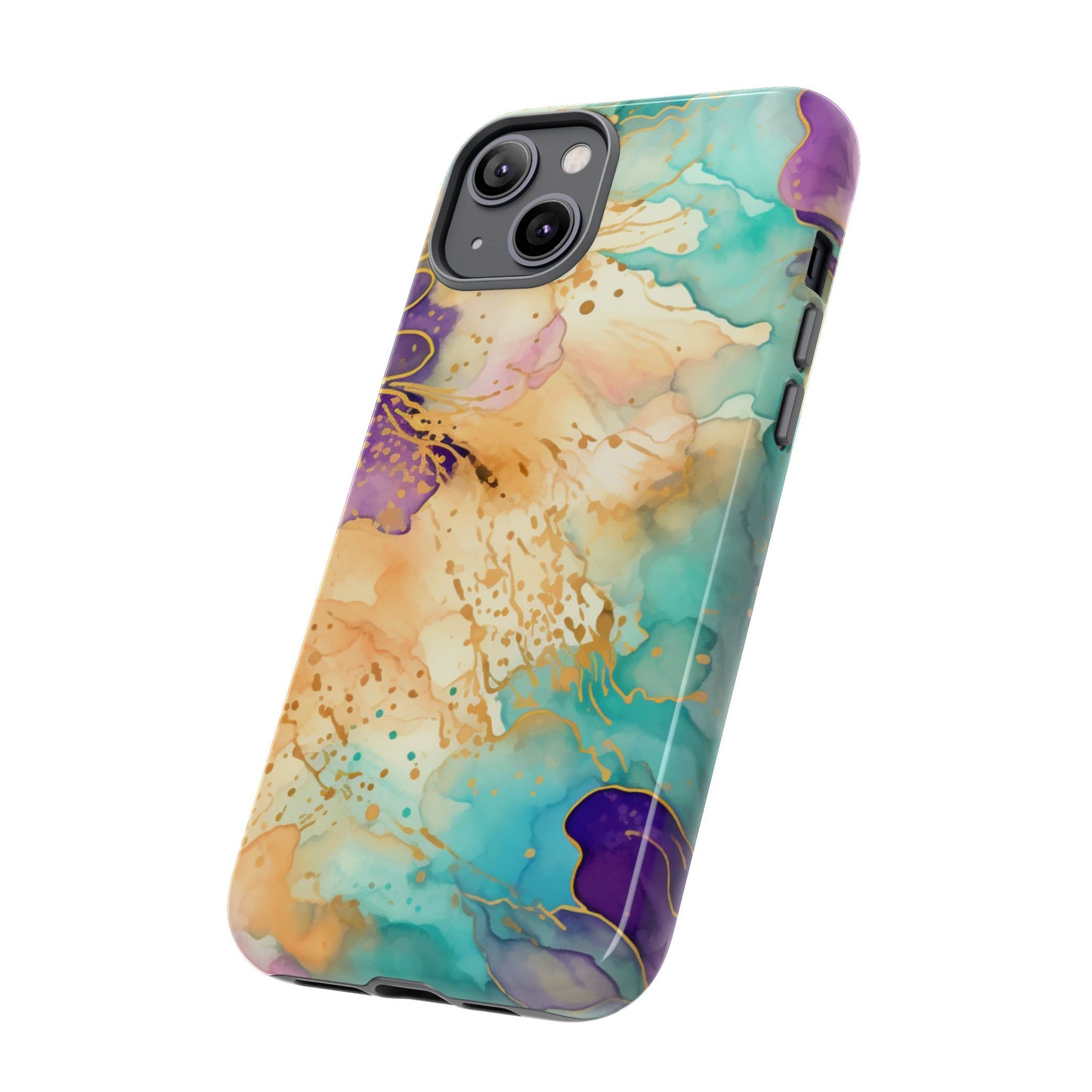 Golden Aura Abstract Watercolor Mobile Case