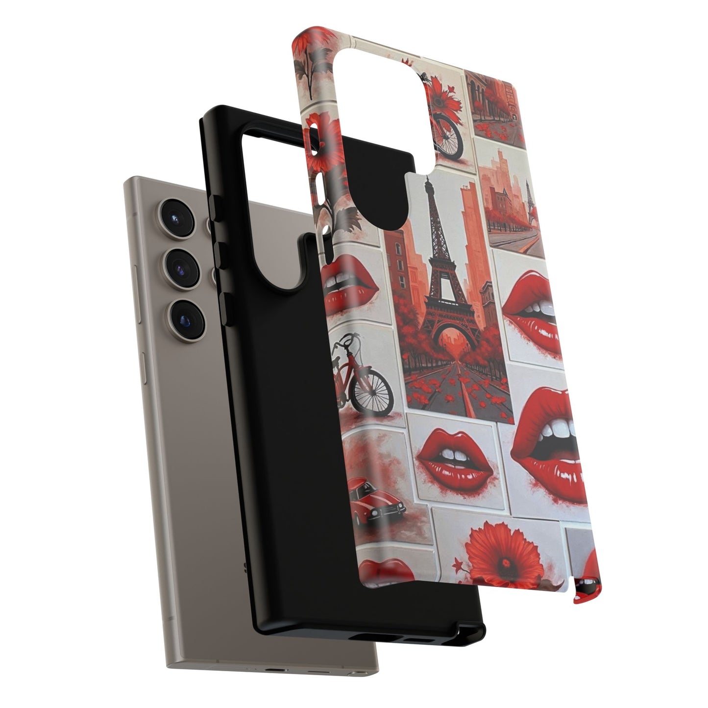 Red Lips & Eiffel Tower Phone Case