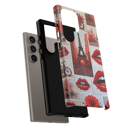 Red Lips & Eiffel Tower Phone Case