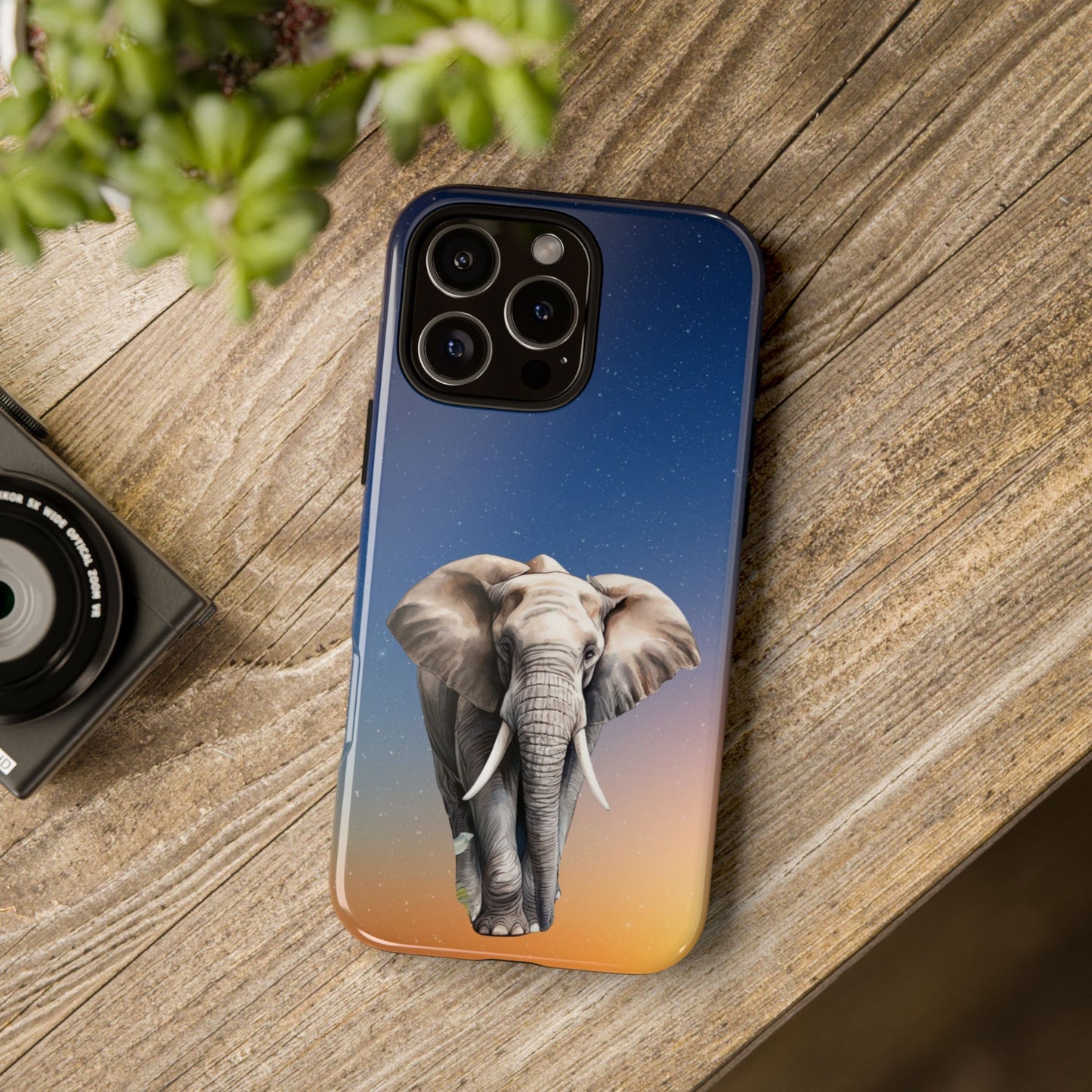 Celestial Elephant Mobile Cover – Dreamy Night Sky Aesthetic