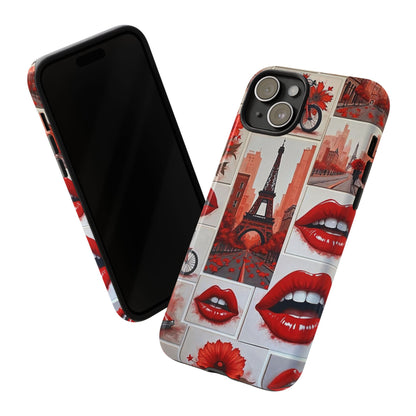 Red Lips & Eiffel Tower Phone Case