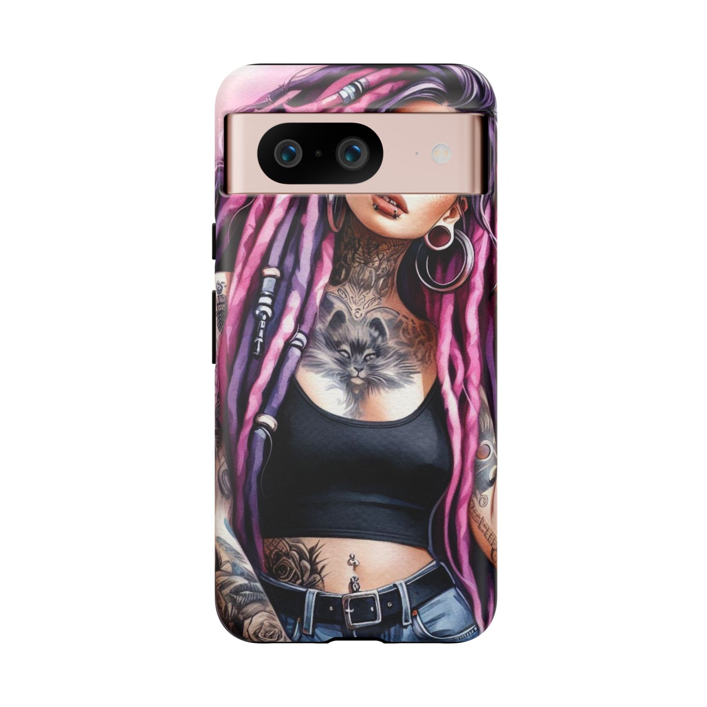 Tattooed Rebel – Gothic Cat Spirit Mobile Cover