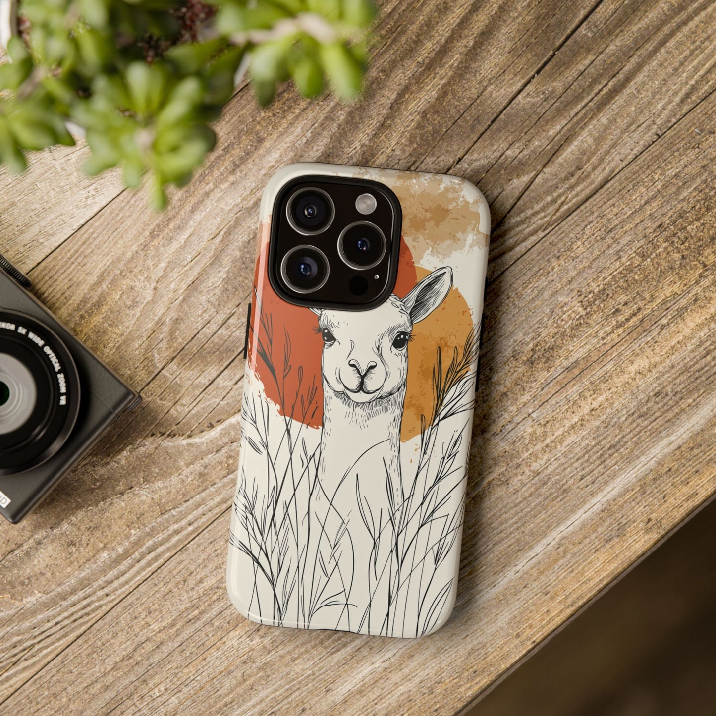 Hello Sunshine: The Llama in the Tall Grass Phone Case for iPhone, Samsung & Pixel