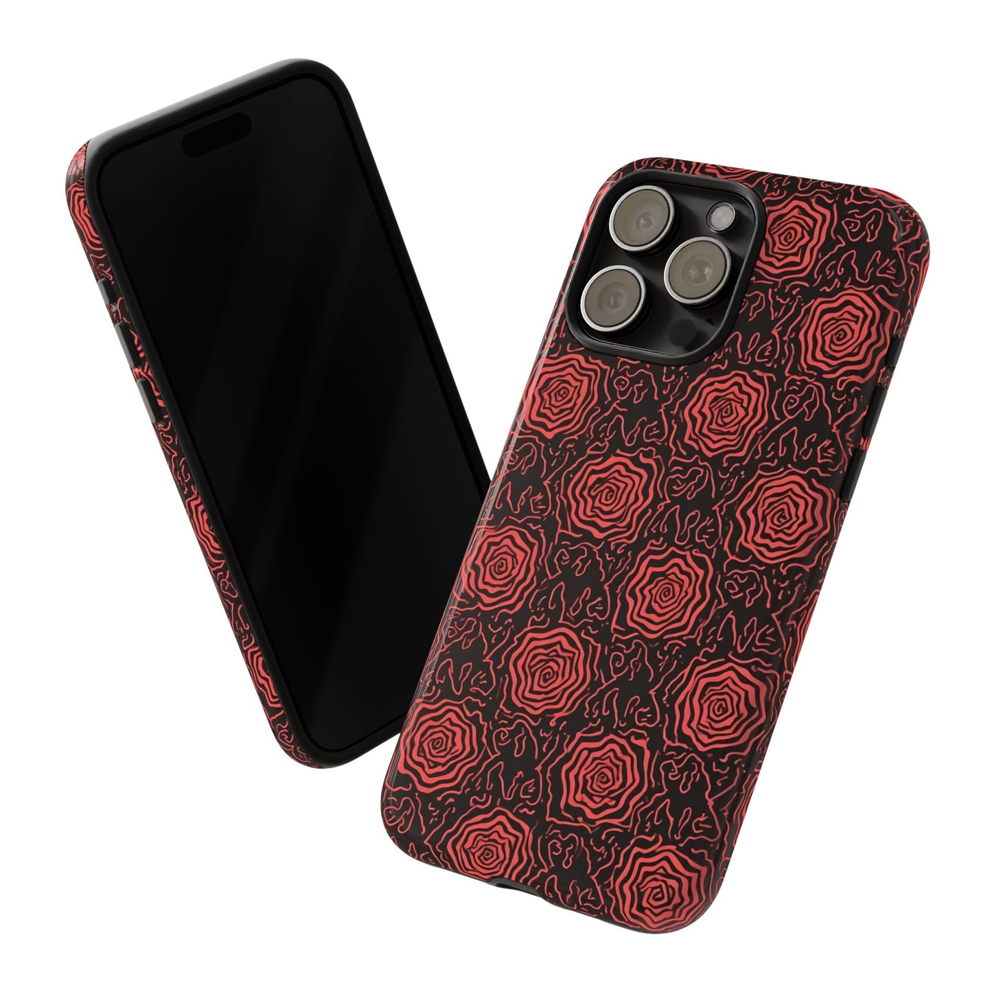 Red roses abstract geometric seamless pattern design