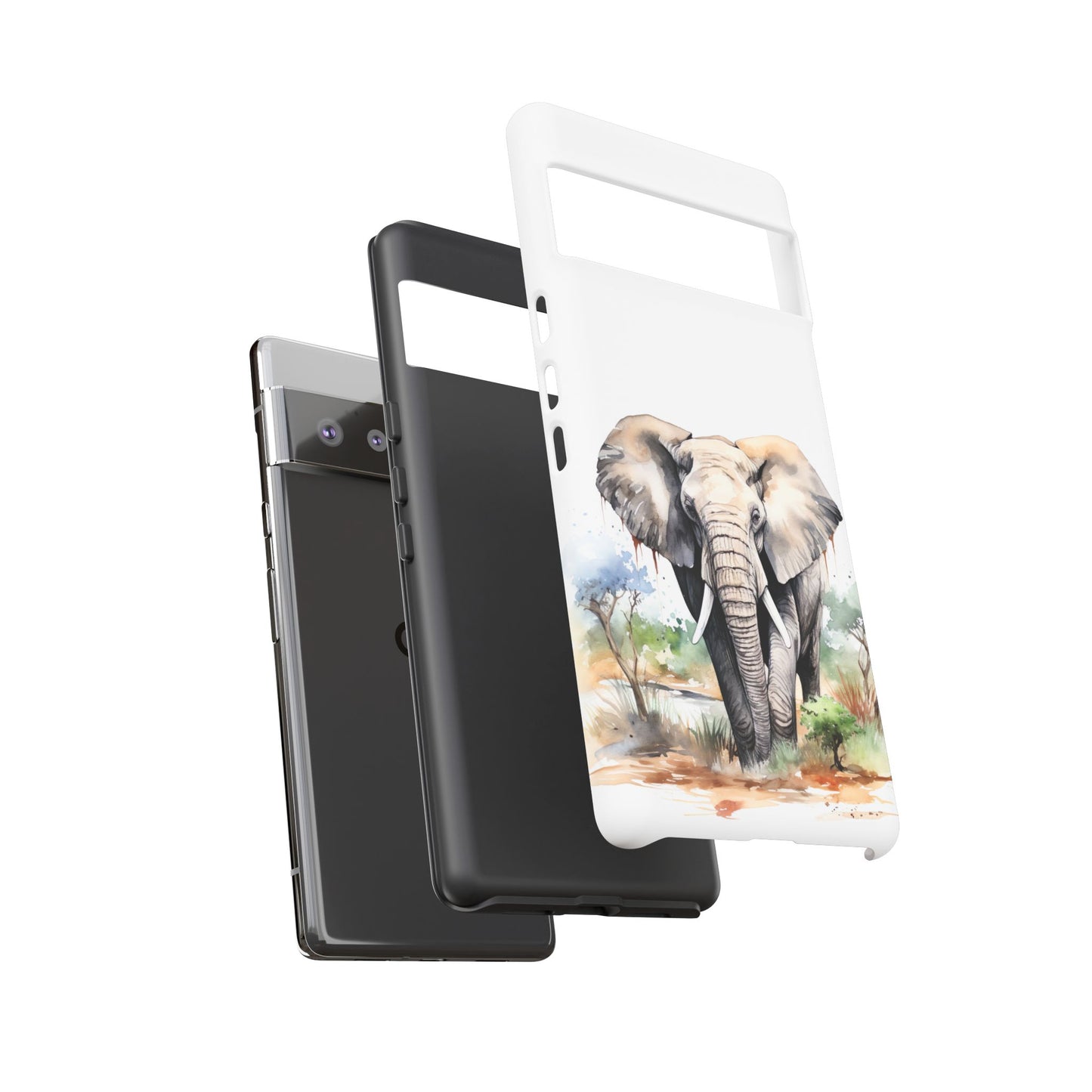Safari Watercolor Elephant Mobile Cover – Artistic Wildlife Design
