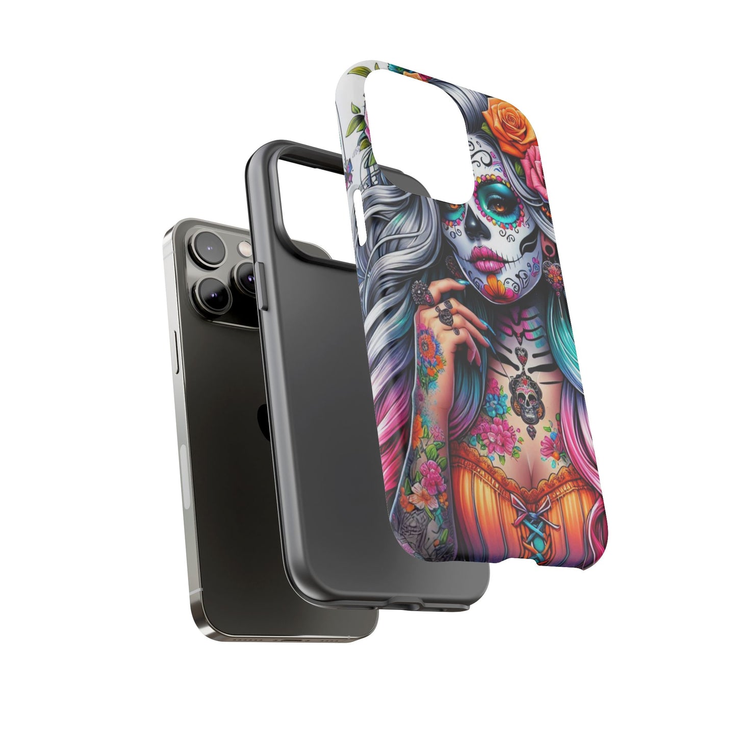 Sugar Skull Goddess – Día de los Muertos Floral Queen Mobile Cover