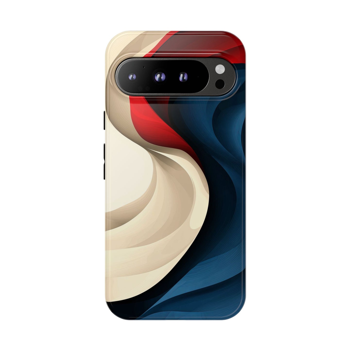Crimson Current – Flowing Abstract Wave Phone Case for iPhone, Samsung & Pixel