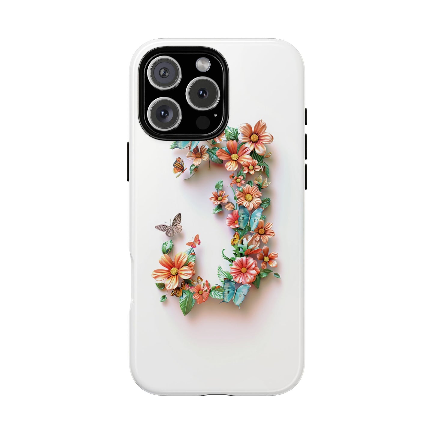 Floral Letter J Phone Case – Personalized Aesthetic Cover for iPhone, Samsung & Google Pixel