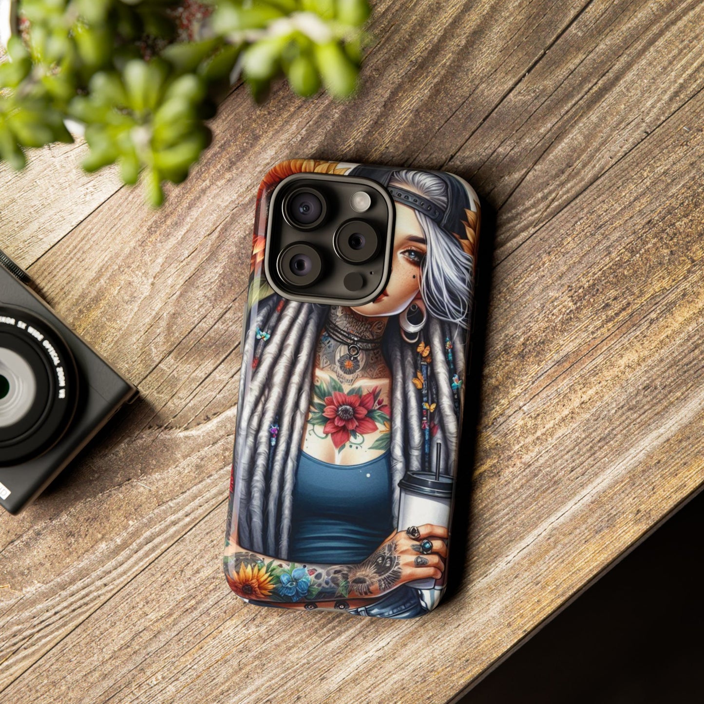 Sunflower Queen – Boho Rebel Tattoo Mobile Cover