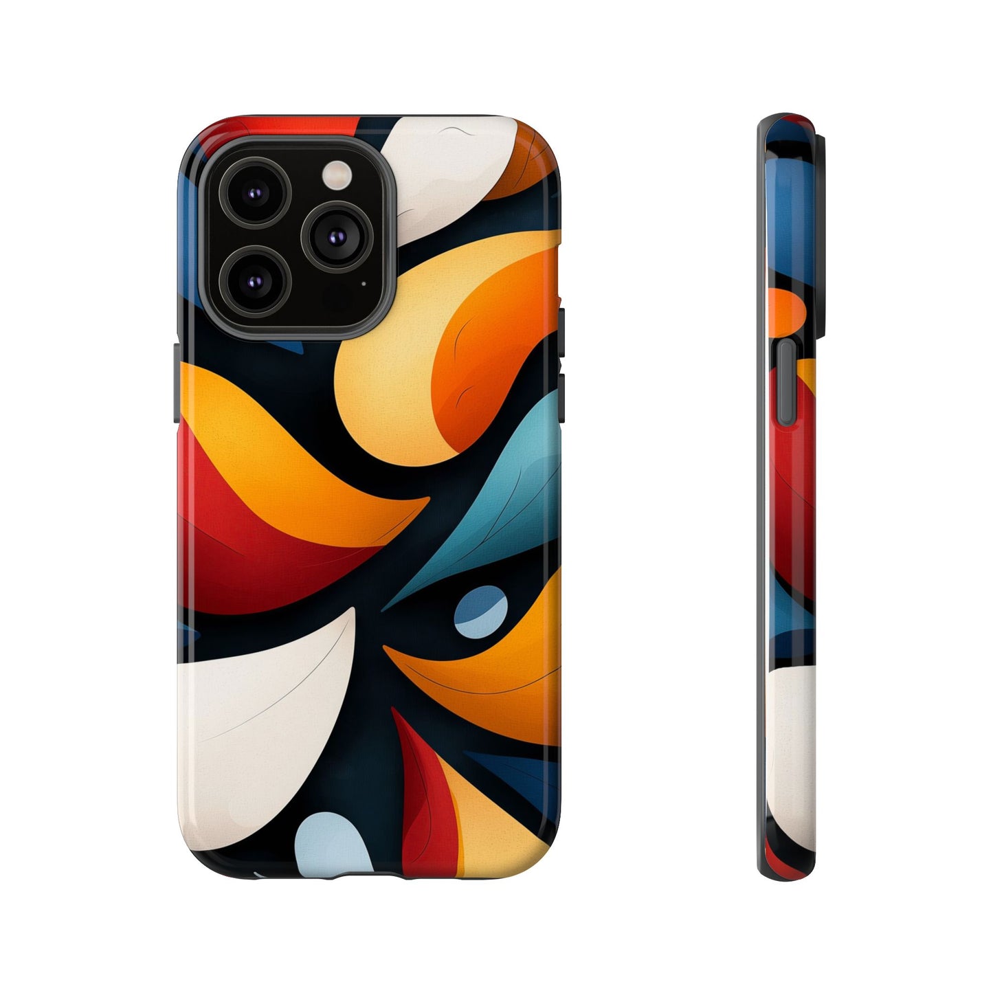 Petal Drift – Modern Abstract Leaf Pattern Phone Case for iPhone, Samsung & Pixel