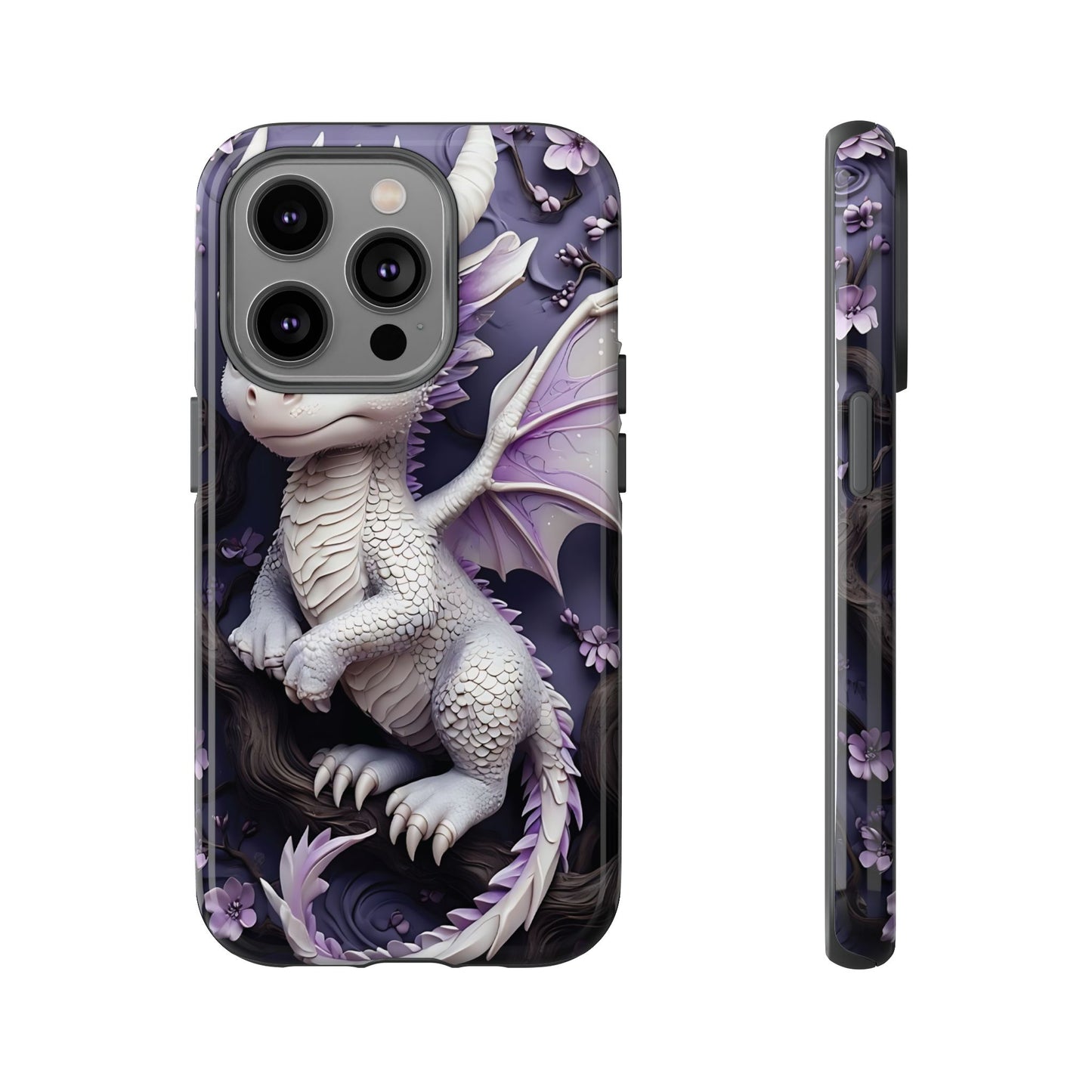Charming Young Dragon on a Branch Phone Case Design