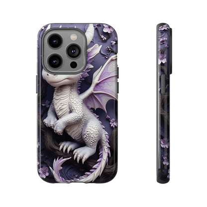 Charming Young Dragon on a Branch Phone Case Design