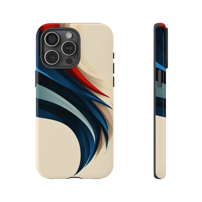 Crimson Flow – Abstract Motion Phone Case for iPhone, Samsung & Pixel