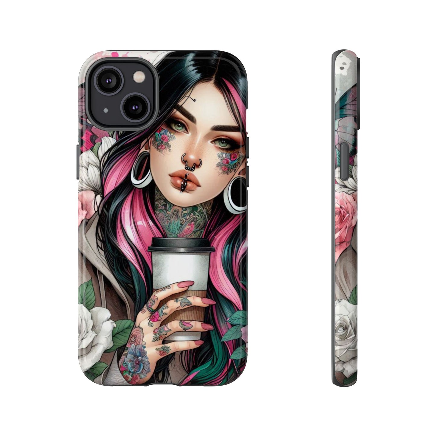 Tattooed Coffee Lover Art Mobile Case