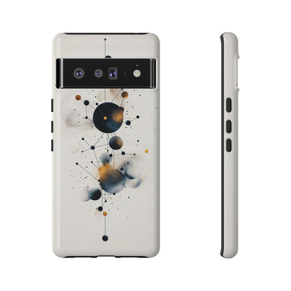 Cosmic Connect – Orbital Geometry Abstract Phone Case for iPhone, Google Pixel, Samsung