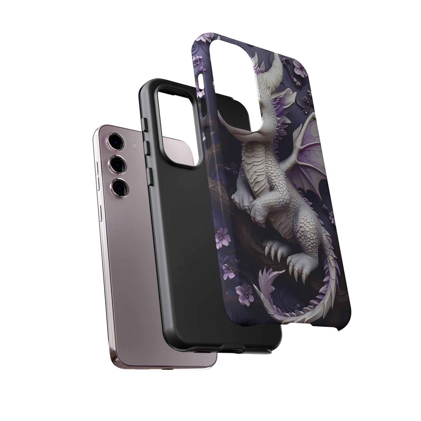 Charming Young Dragon on a Branch Phone Case Design