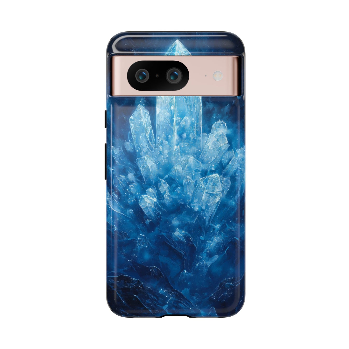 Cosmic Ice Crystal Matching Couple Phone Case – A Dazzling Duo for iPhone, Samsung & Google Pixel