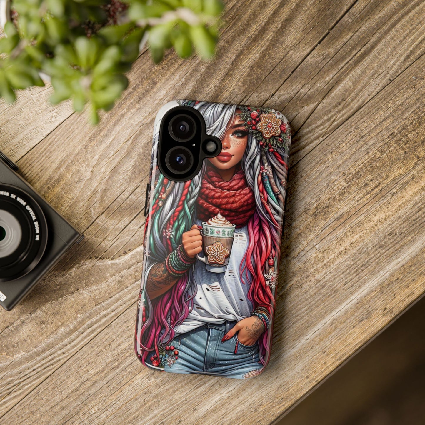 Boho Winter Queen – Cozy Dreads & Holiday Vibes Mobile Cover