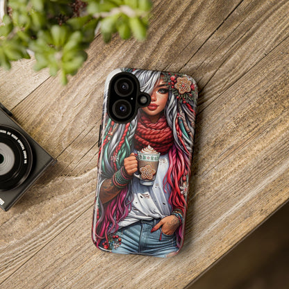 Boho Winter Queen – Cozy Dreads & Holiday Vibes Mobile Cover