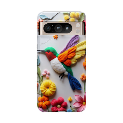 Elegant Hummingbird with Floral Mosaic Design | Nature's Artistic Vibes | iPhone 16 Pro