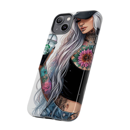 Tattooed Coffee Queen – Edgy Urban Aesthetic Mobile Cover